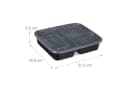 relaxdays Lunchbox 10er Set Meal Prep Boxen 3 Fächer Schwarz Transparent Bild 4
