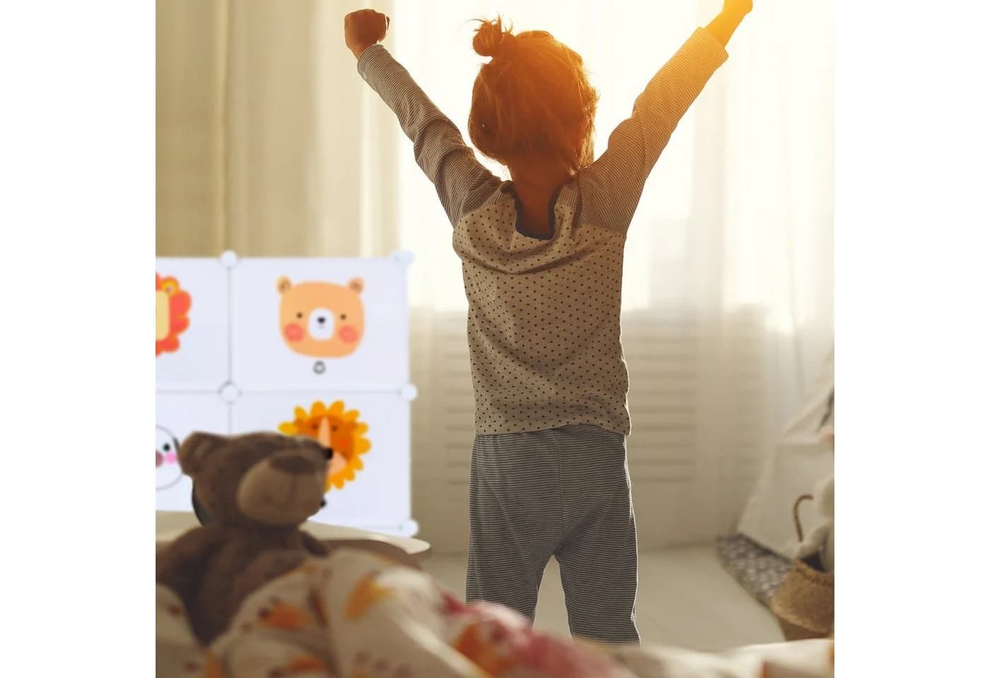 RELAXDAYS Steckregal Schuhregal für Kinder Weiß mit Tiermotiven - Bild 5