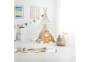 relaxdays Spielzelt Tipi Zelt Kinder - Leinen Holz Zickzack Bild 3