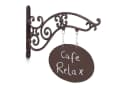 relaxdays Ladenschild zum Beschriften Braun Antik Bild 2