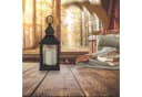 relaxdays LED Laterne 8er Set Schwarz mit Flackereffekt Bild 5