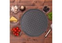 relaxdays Pizzablech 4er Set rund Grau Carbonstahl Bild 1