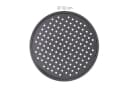 relaxdays Pizzablech 4er Set rund Grau Carbonstahl Bild 4
