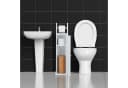 relaxdays Toilettenpapierhalter Stehend Weiß Landhaus Stil Bild 5