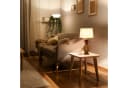 relaxdays Tischleuchte Ananas Gold Stoffschirm Bild 3