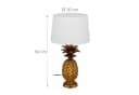 relaxdays Tischleuchte Ananas Gold Stoffschirm Bild 4