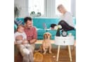 relaxdays Beistelltisch mit Schublade Weiß Kiefernholz Bild 1