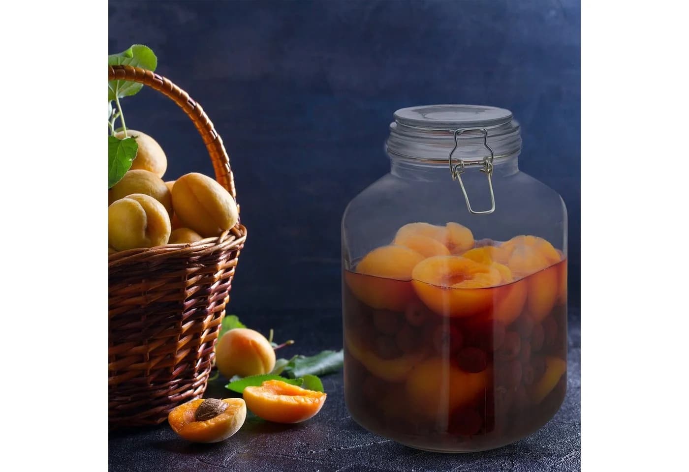 relaxdays Einmachglas 3L Glas Drahtbügel 2er Set - Bild 5