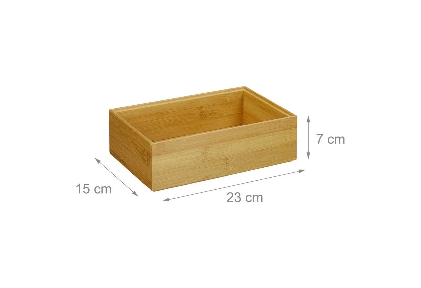 relaxdays Aufbewahrungsbox 2er Set Bambus Stapelbar Natur - Bild 4