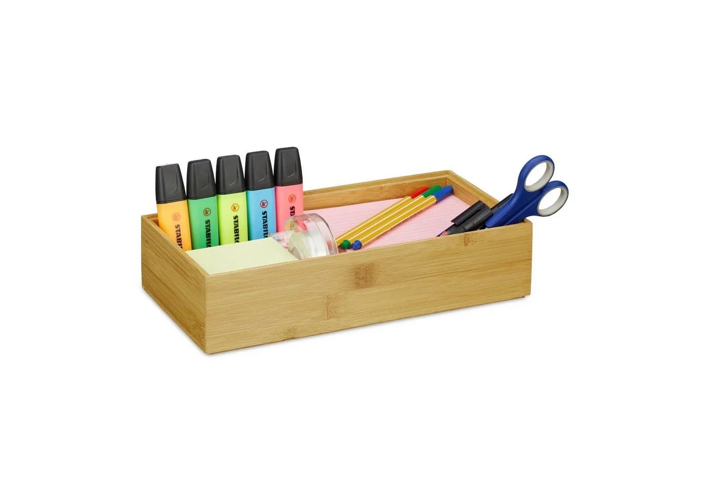 RELAXDAYS Aufbewahrungsbox 2er Set Bambus Natur Stapelbar - Bild 2