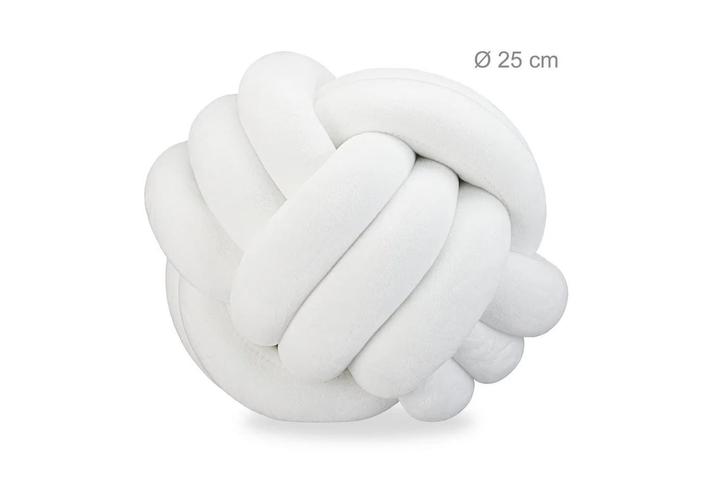 relaxdays Dekokissen 2x Knotenkissen Weiß Skandinavisch - Bild 4