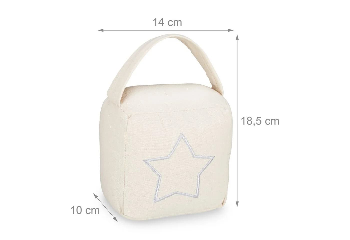 relaxdays Türstopper 2er Set Beige Stern-Motiv Polyester - Bild 4