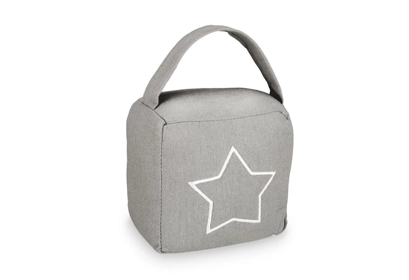 relaxdays Türstopper 4er Set Grau Stern Polyester - Bild 2
