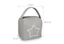 relaxdays Türstopper 4er Set Grau Stern Polyester Bild 4