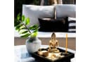 relaxdays Buddhafigur Zen Garten mit Buddha Schwarz/Bronze Bild 1