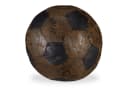 relaxdays Türstopper Fußball Retro Design Braun Schwarz Bild 2