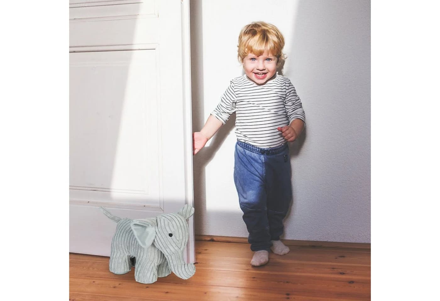 RELAXDAYS Türstopper Elefant Grau Stoff - Bild 3
