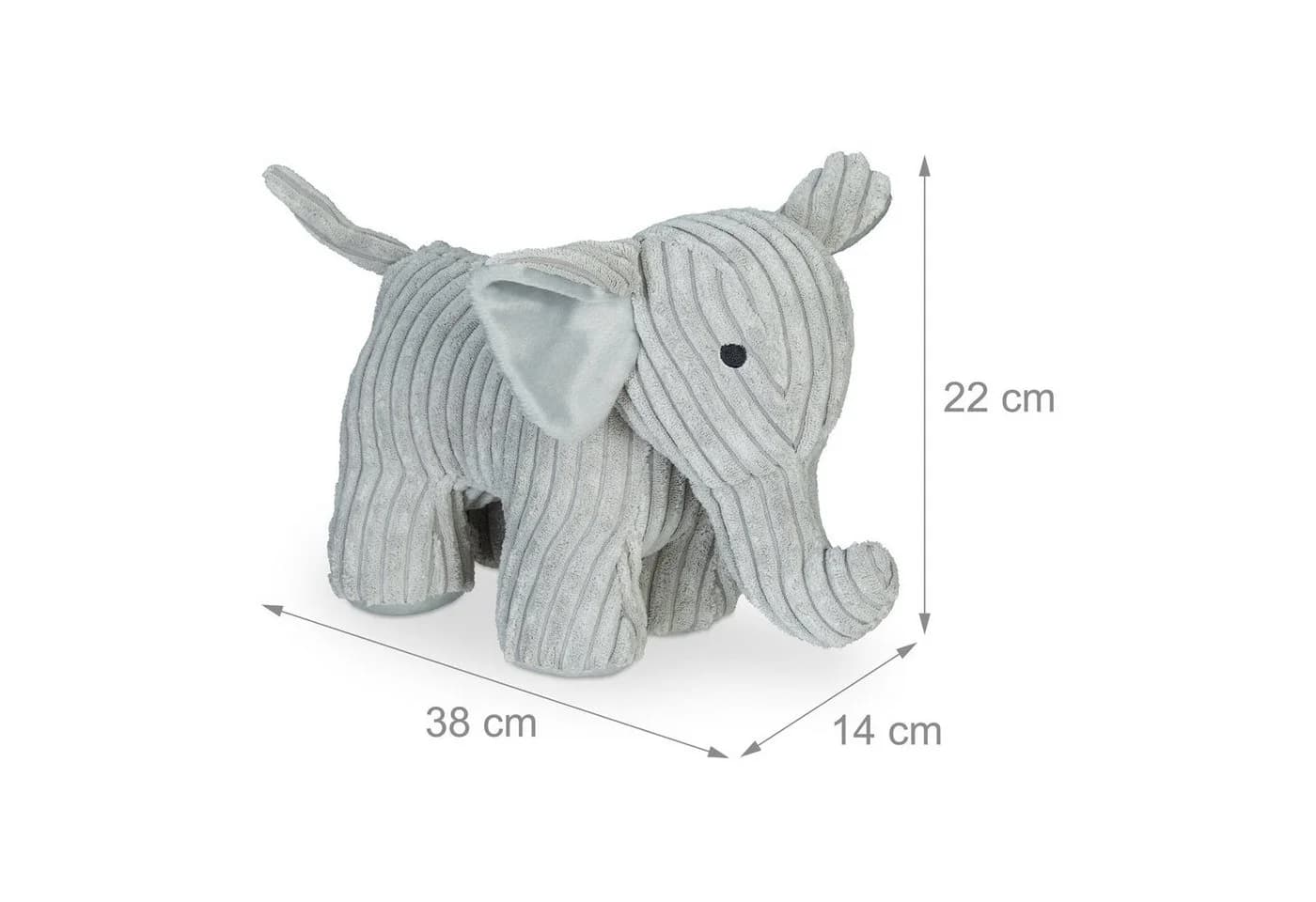 RELAXDAYS Türstopper Elefant Grau Stoff - Bild 4