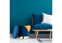 relaxdays Sitzhocker Samthocker mit Stauraum Blau Bild 3