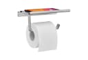 relaxdays Toilettenpapierhalter mit Ablage Silber Bild 2