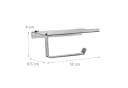 relaxdays Toilettenpapierhalter mit Ablage Silber Bild 4