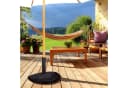 relaxdays Betonschirmständer Halbrunder Sonnenschirmständer Schwarz Bild 1