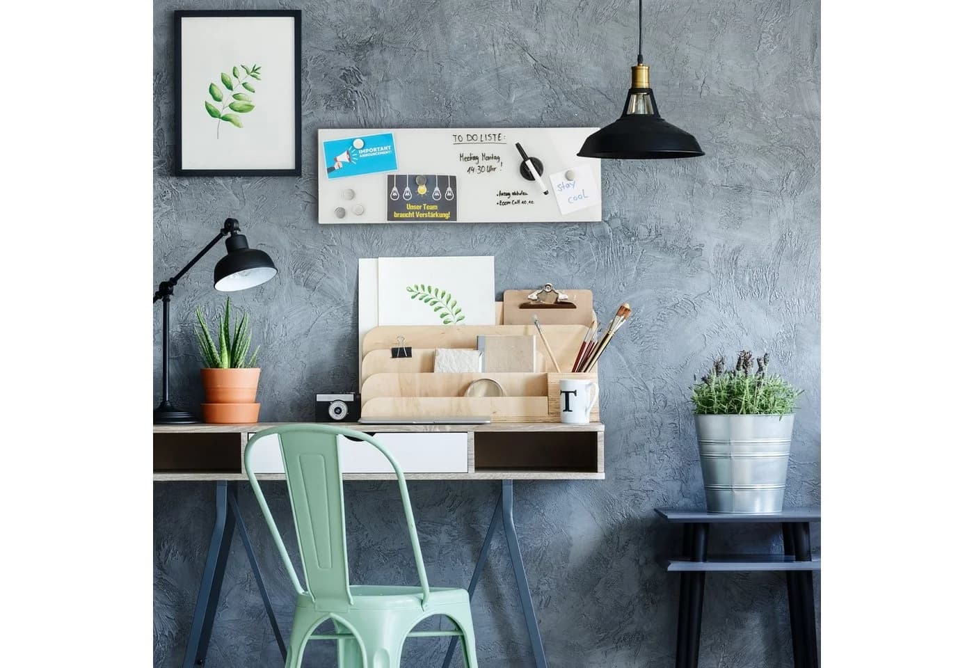 relaxdays Memoboard Magnettafel Glas Weiß