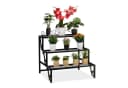 RELAXDAYS Blumenständer Blumentreppe 3 Stufen Schwarz Metall Bild 2
