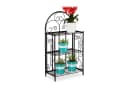 Relaxdays Blumenregal Metall Klappbar Schwarz Bild 2