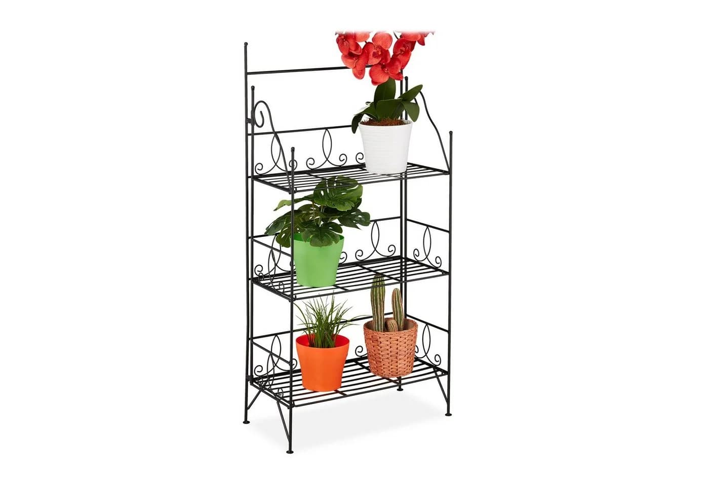 RELAXDAYS Blumenständer Metall Klappbar Schwarz - Bild 2