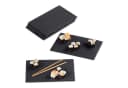 relaxdays Servierplatte Schieferplatte rechteckig 6er Set Grau Bild 2
