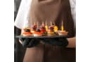 relaxdays Servierplatte Schieferplatte 6er Set rund grau Bild 5