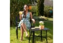 relaxdays Gartentisch Schwarz Quadratisch Pulverbeschichteter Stahl Bild 5