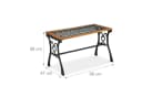 relaxdays Gartentisch rechteckig Shabby-Chic Rautenmuster Gusseisen Holz Bild 4