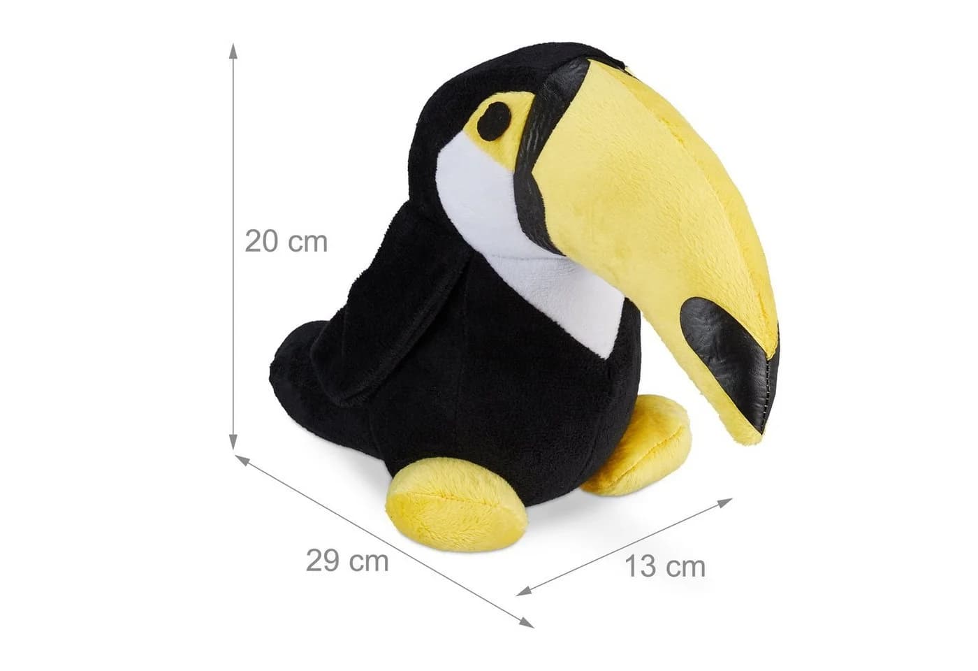 relaxdays Türstopper Tuka Schwarz Gelb Weiß Polyester - Bild 4