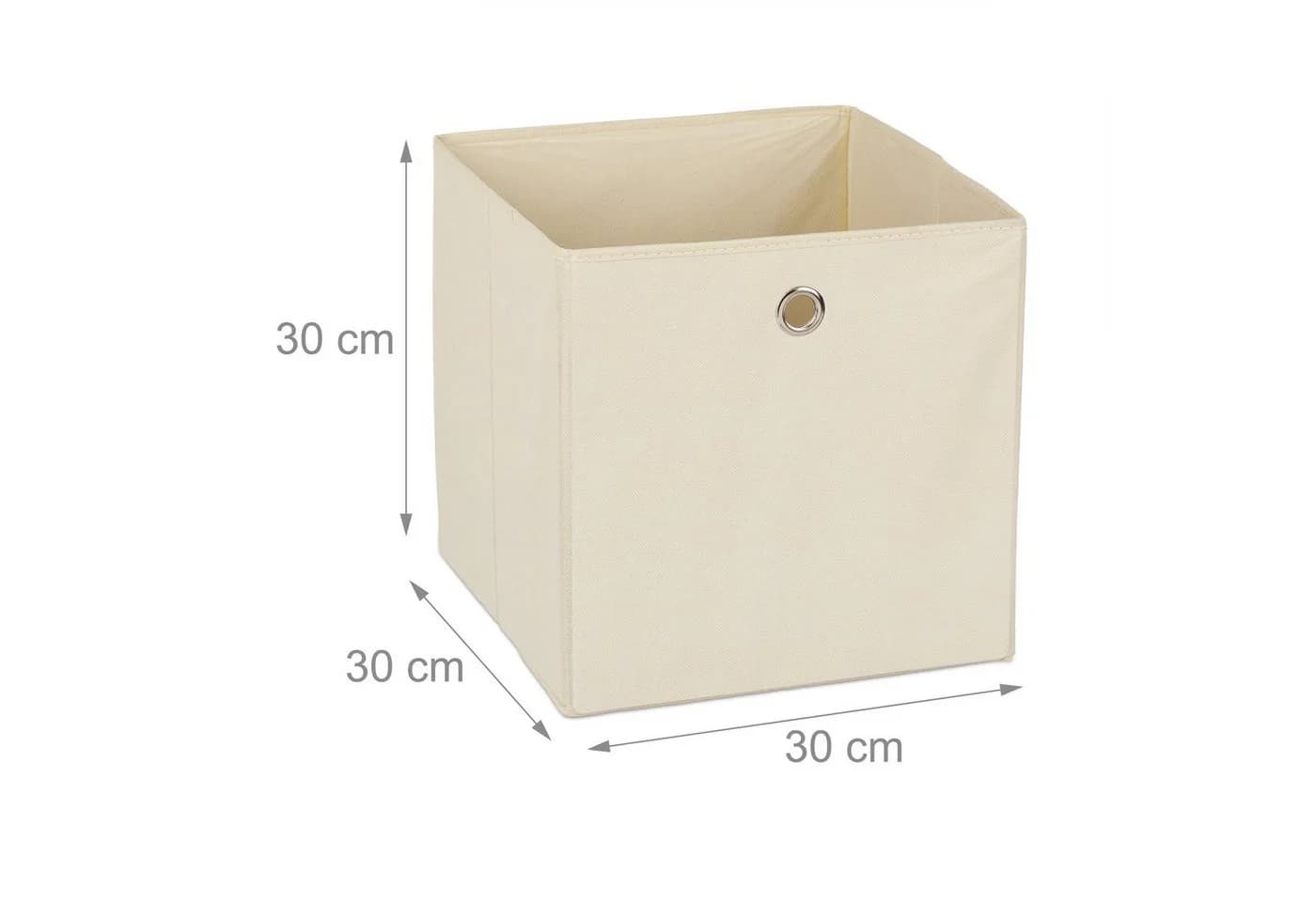 relaxdays Aufbewahrungsbox 6er Set Beige Stoff - Bild 4