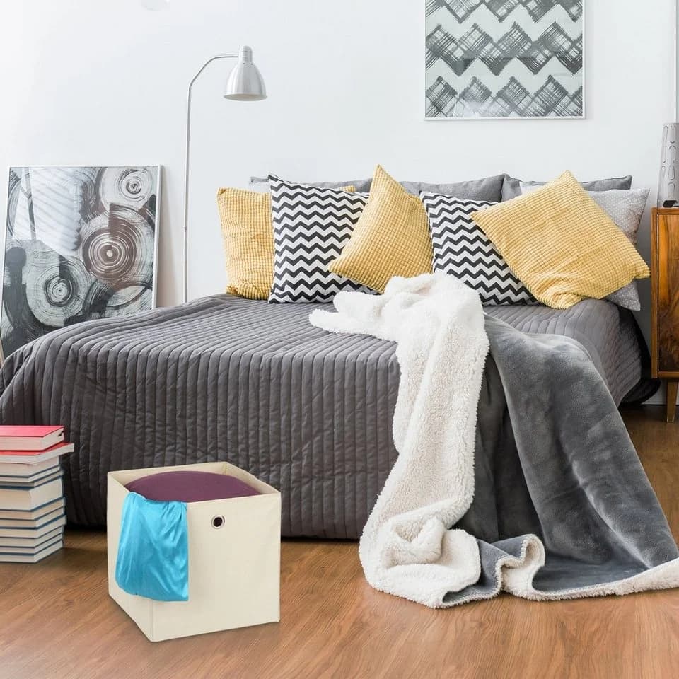 relaxdays Aufbewahrungsbox 6er Set Beige Stoff - Bild 5