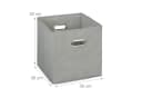 relaxdays Aufbewahrungsbox 4er Set Stoff Grau Faltbar Bild 4