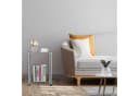 relaxdays Beistelltisch Glas mit Rollen Silber Transparent Bild 5