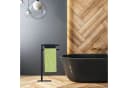 relaxdays Handtuchständer Schwarz Freistehend Stahl Bild 1