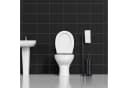 relaxdays Badezimmer-Set WC Garnitur Matt-Schwarz Bild 5