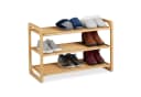 relaxdays Schuhregal Bambus Stapelbar 3 Ebenen Bild 2