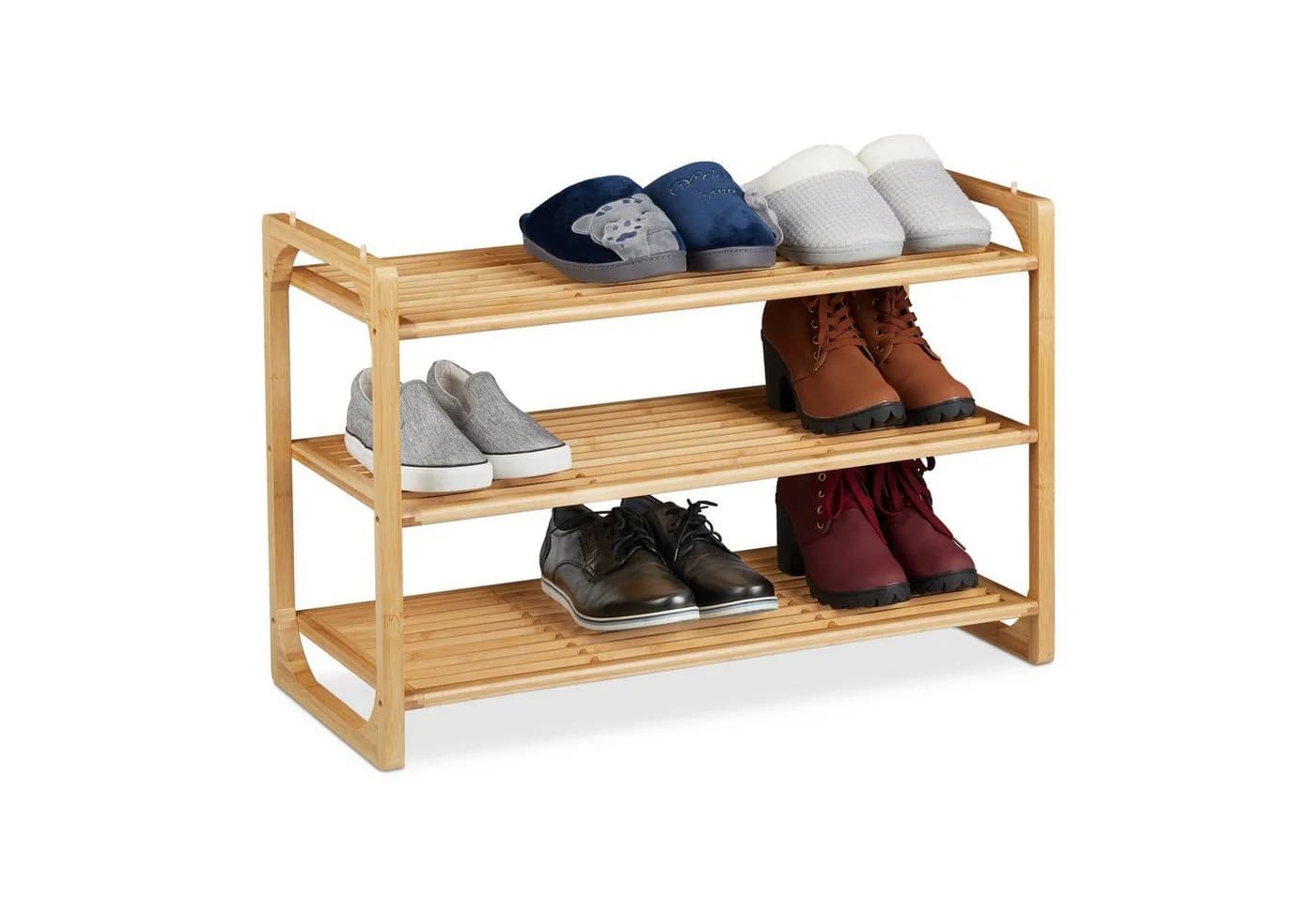 relaxdays Schuhregal Bambus Stapelbar 3 Ebenen - Bild 2