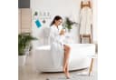 relaxdays Wandgarderobe Weiß mit Ablage 6 Haken Bambus Bild 3