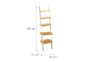 relaxdays Leiterregal Bambus 5-stufig Natur Bild 4