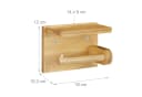 relaxdays Toilettenpapierhalter mit Ablage aus Bambus Bild 4