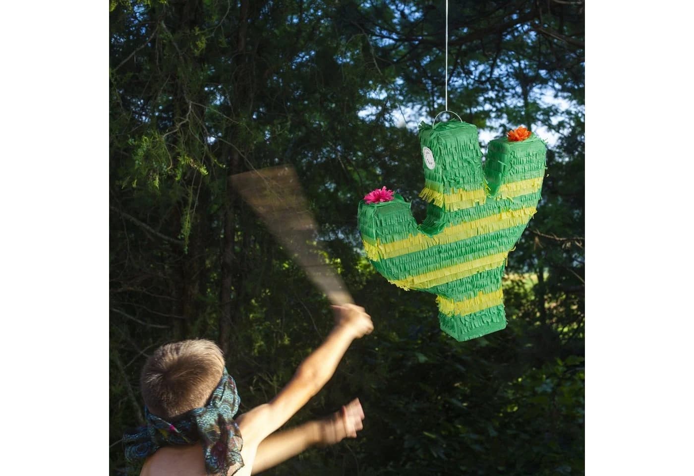 relaxdays Pinata Kaktus Grün/Gelb Partydeko