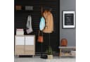 relaxdays Garderobenständer Metall & Holz Schwarz/Braun Bild 5