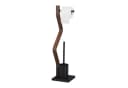 relaxdays WC Garnitur Schwarz Standmodell mit Holz-Optik Bild 2