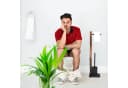 relaxdays WC Garnitur Schwarz Standmodell mit Holz-Optik Bild 5